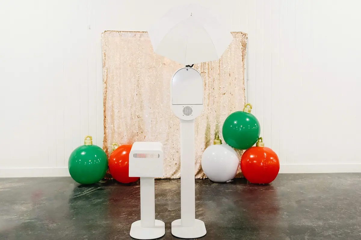Company holiday party photo booth in Los Angeles County