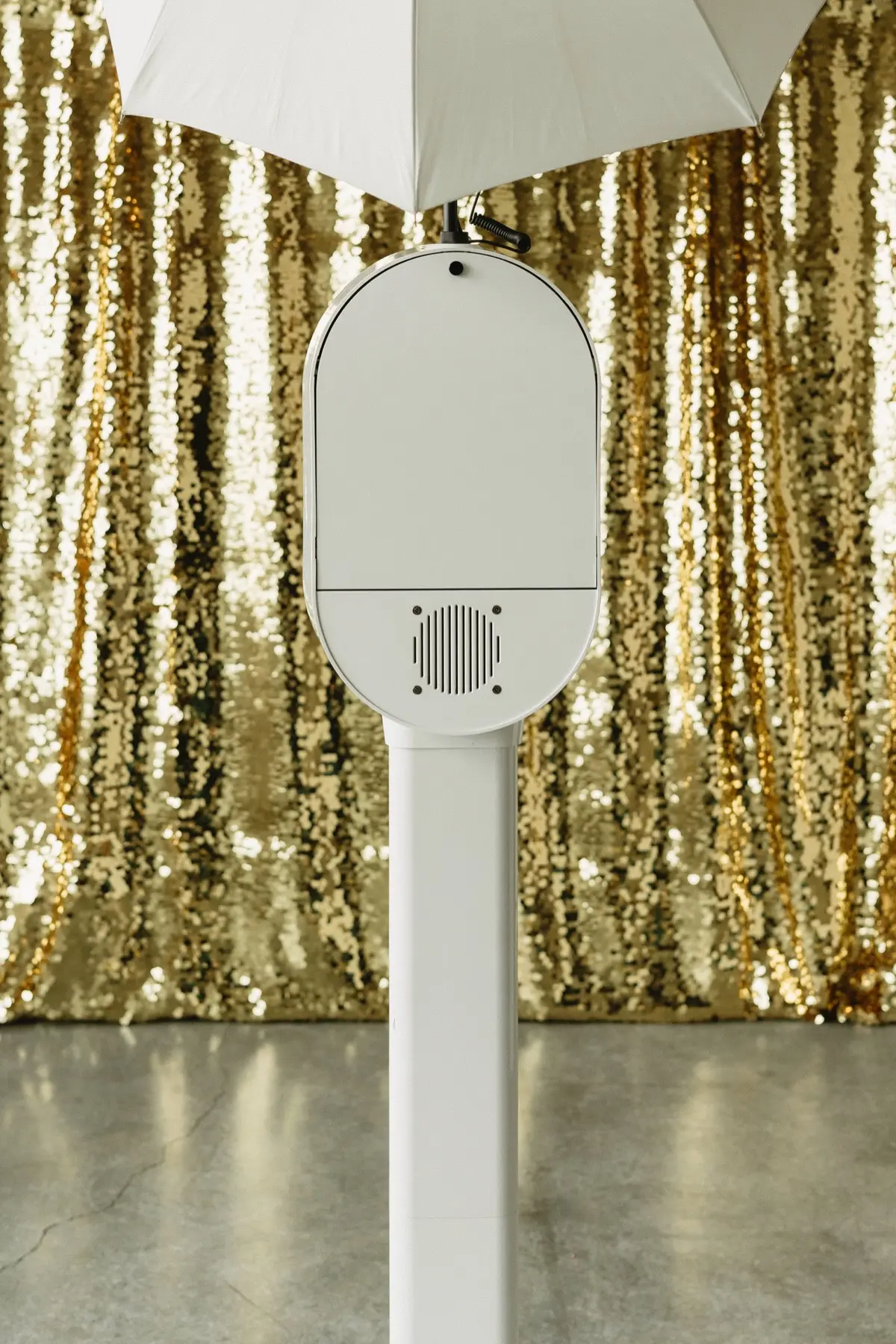 Holiday photo booth guests at a Los Angeles Christmas party