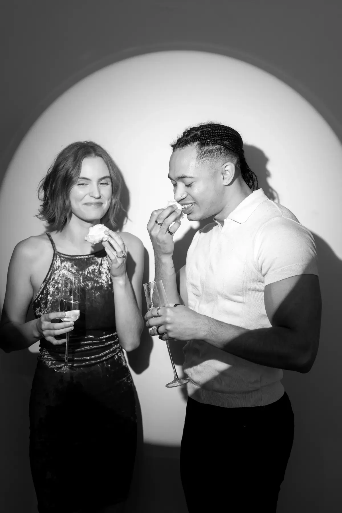 Spotlight photo booth cinematic lighting Los Angeles gala