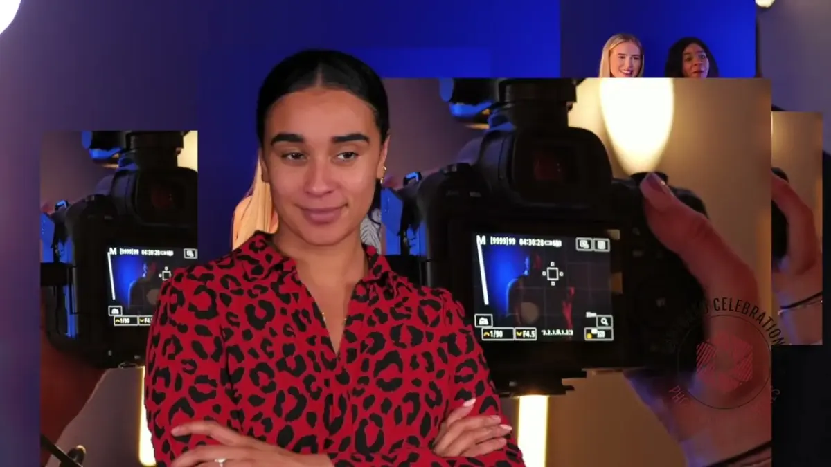 Roaming photographer filming a guest at a Los Angeles event, Captured Celebrations demo video