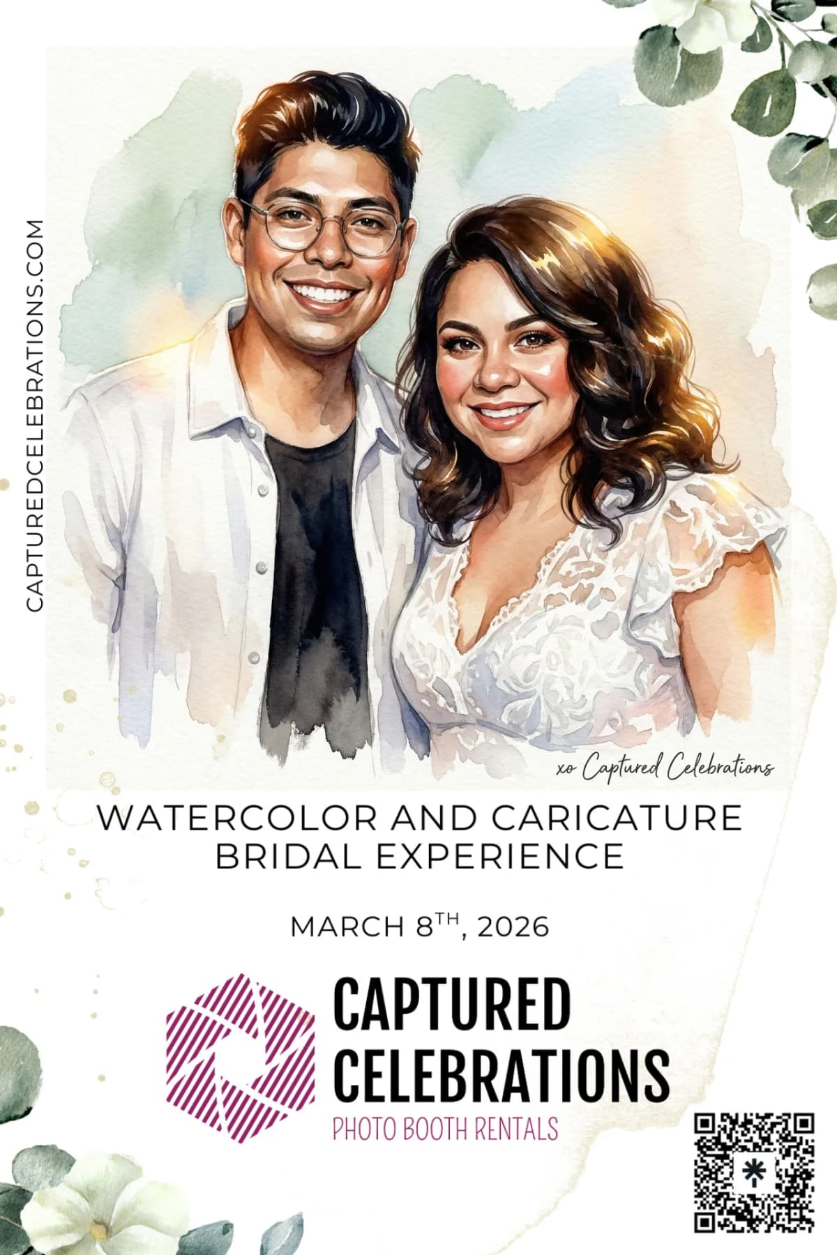 AI watercolor bridal experience Los Angeles wedding photo booth