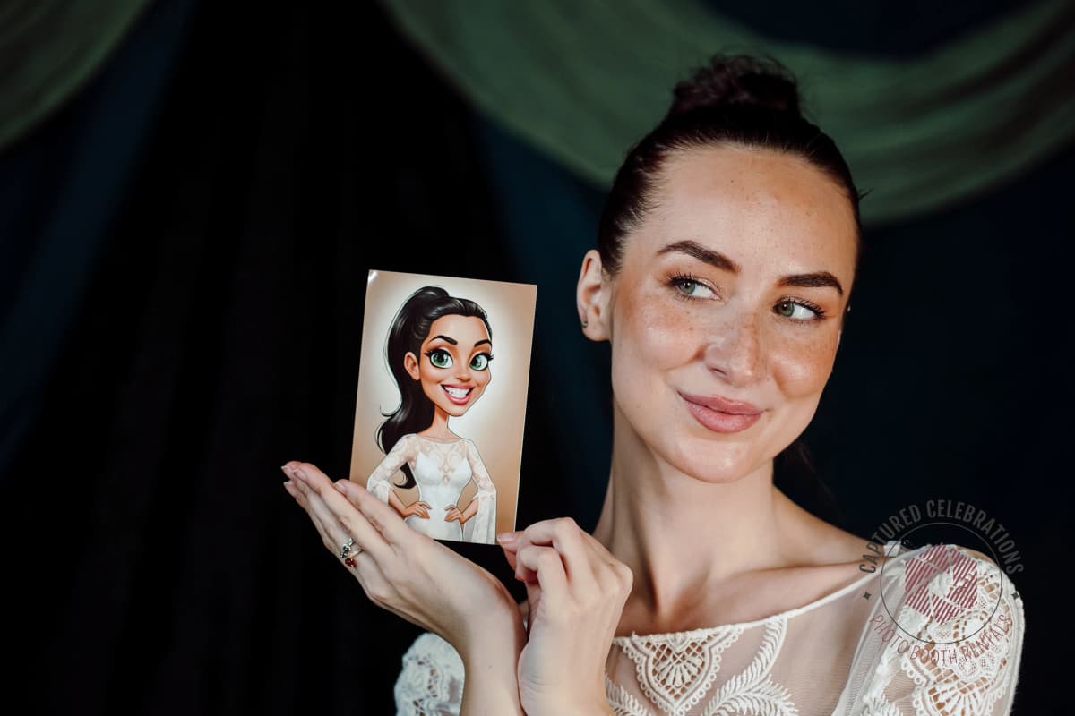 AI Caricature & Watercolor Photo Booth rental in Los Angeles — Captured Celebrations