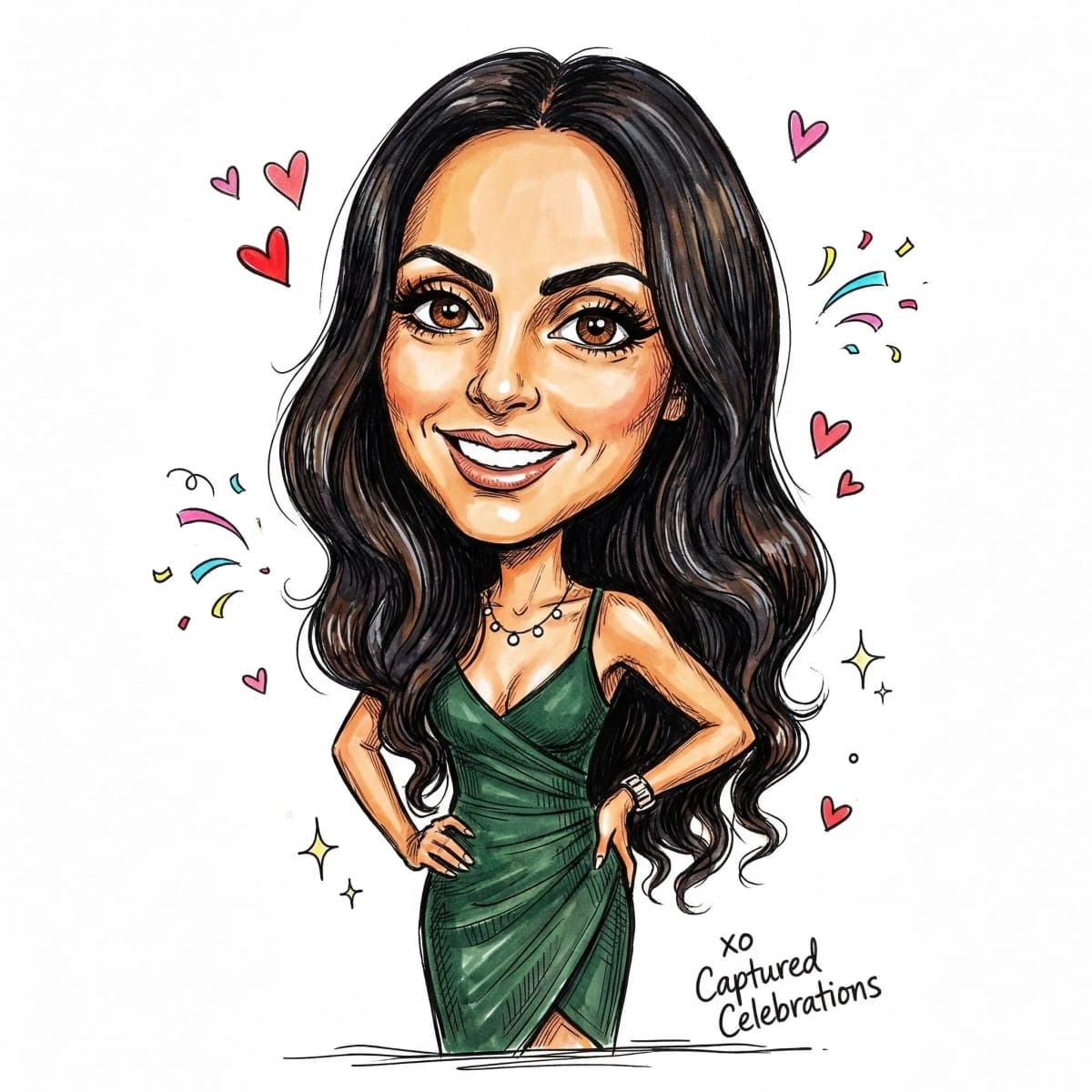 AI caricature variant portrait Los Angeles corporate event