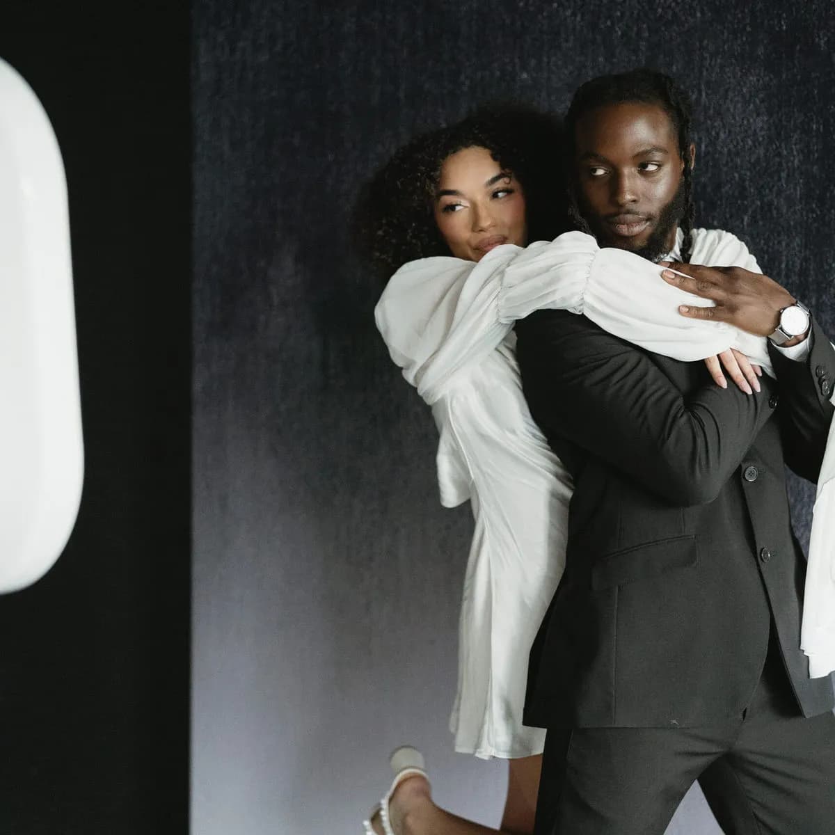 Bride and groom using open air photo booth at Los Angeles wedding reception — Captured Celebrations