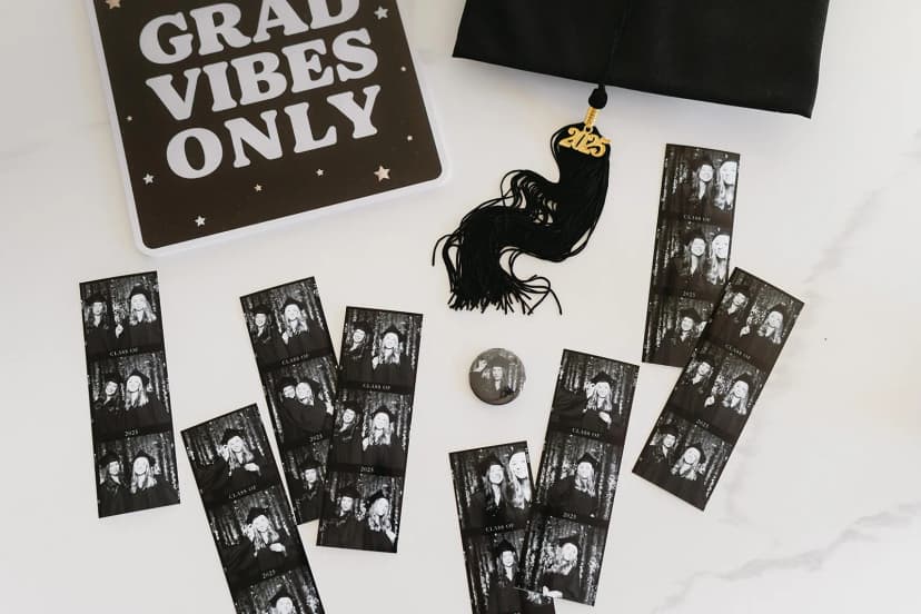 Graduation photo booth session at LA open air booth — Captured Celebrations