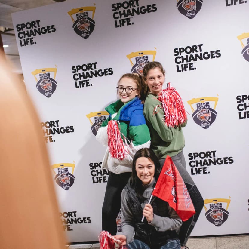 Step and repeat backdrop with open air photo booth at LA corporate event — Captured Celebrations