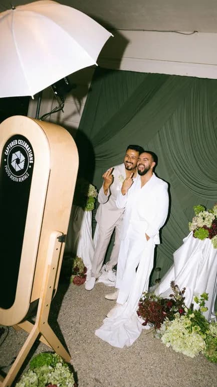 Retro mirror photo booth print — elegant black and white strip design for LA corporate event, Captured Celebrations