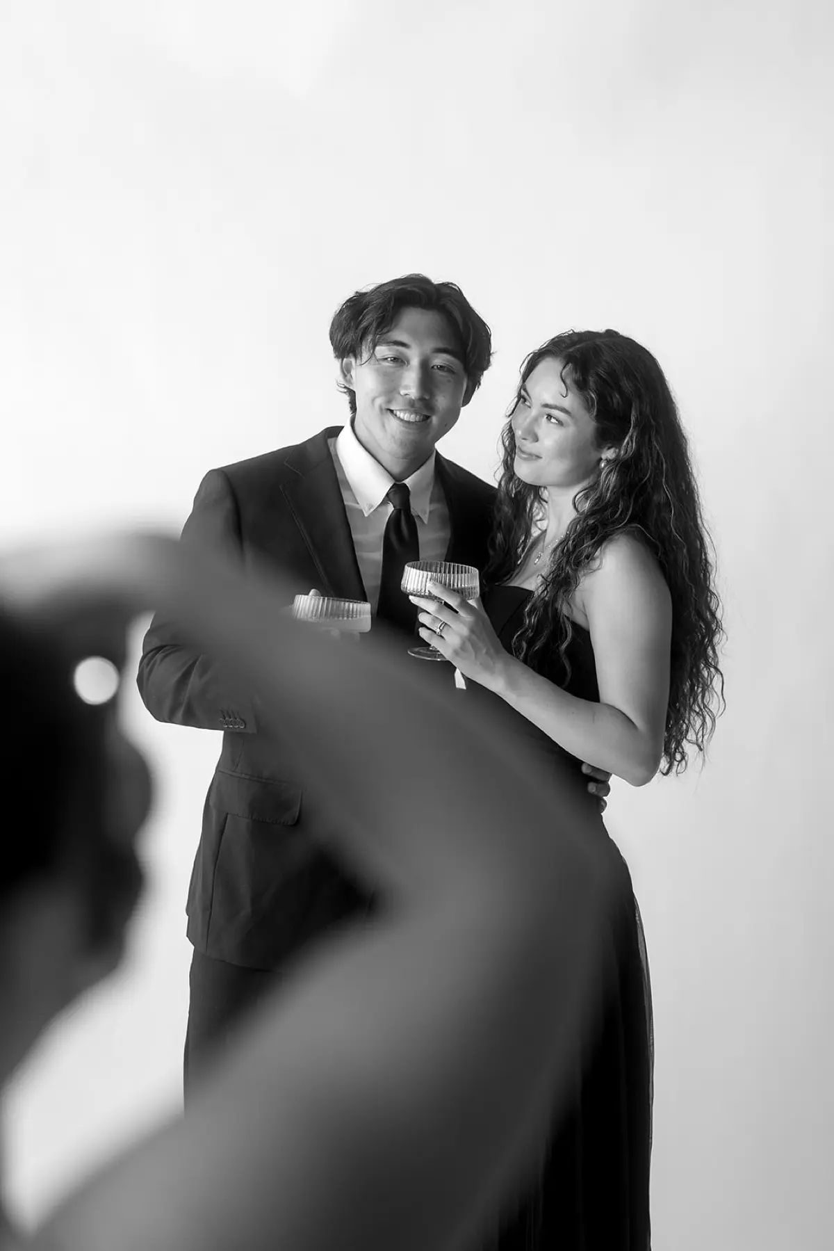 Roaming photo booth tableside portraits Los Angeles wedding
