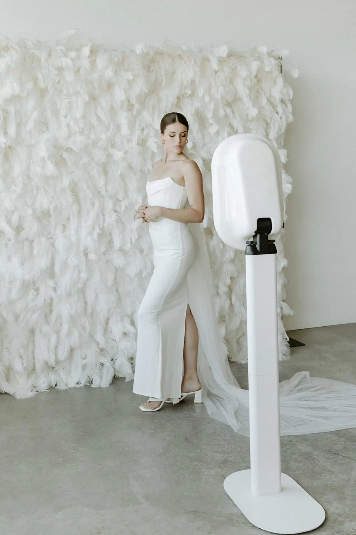 Drop-off photo booth set up and ready at a Los Angeles venue