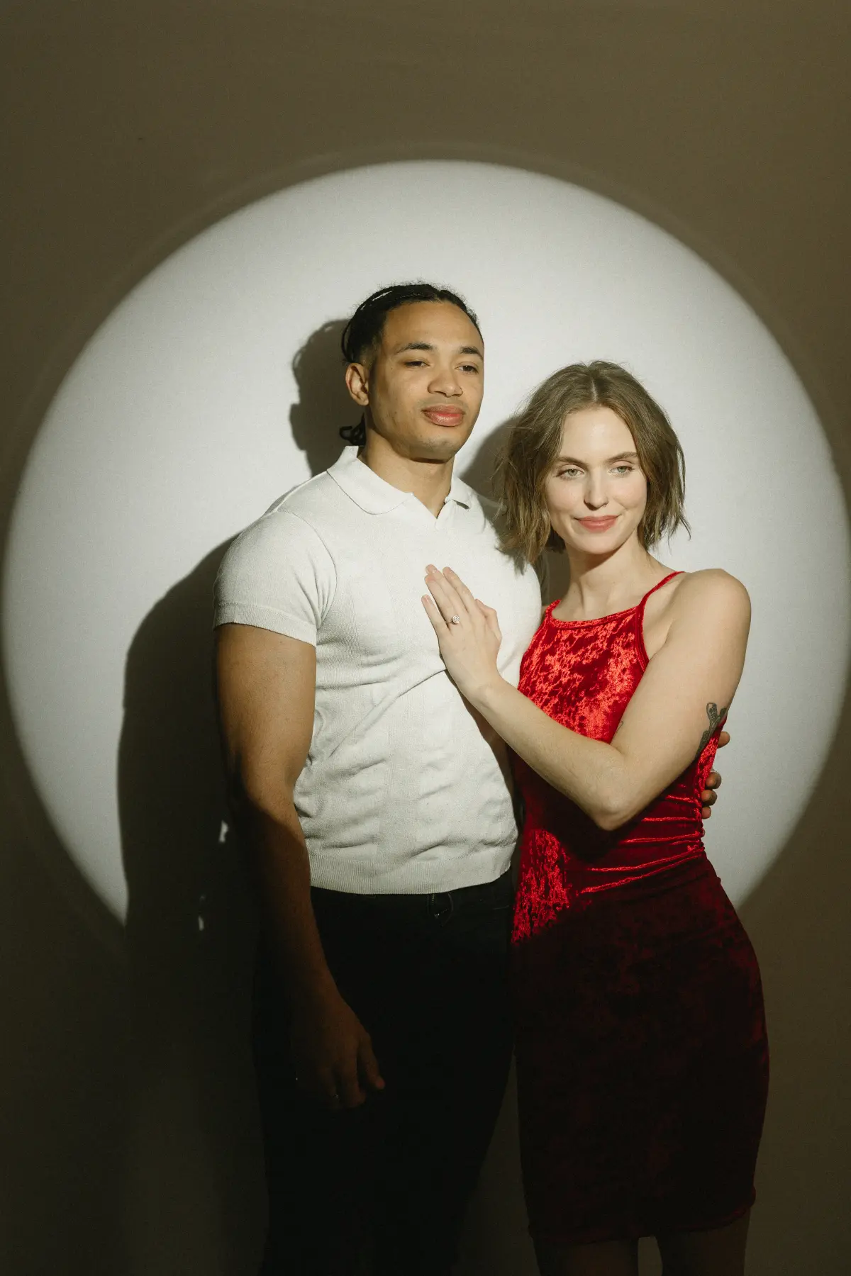 Spotlight experience photo booth portrait with dramatic lighting in Los Angeles
