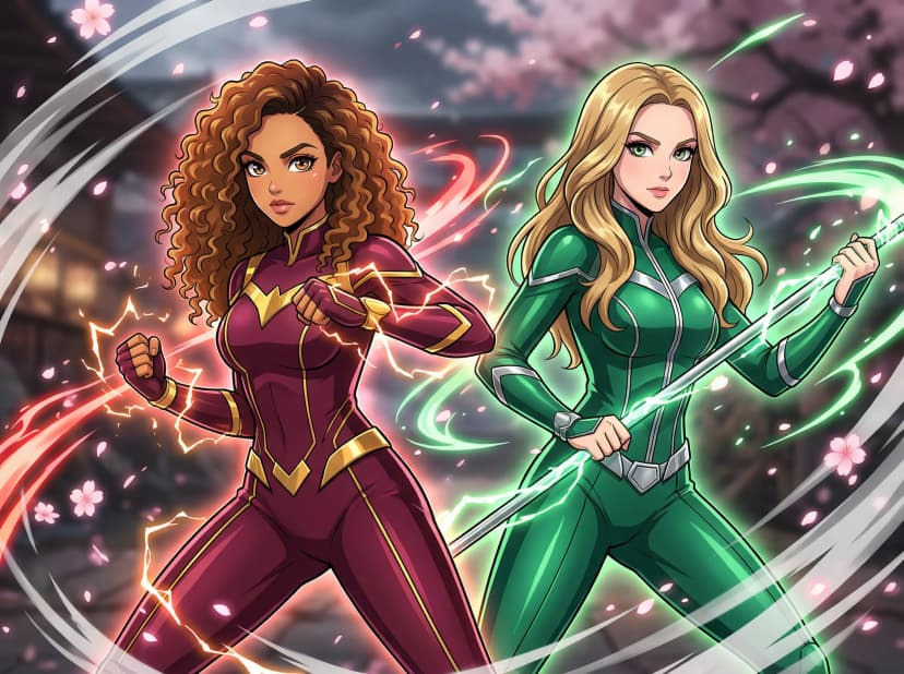 Anime cherry blossom AI photo booth transformation in Los Angeles