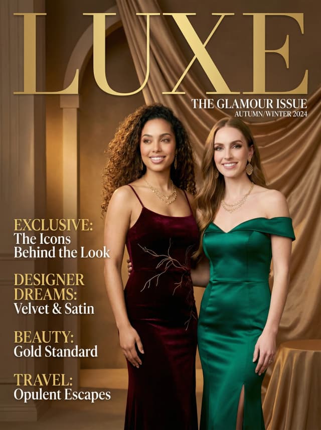 LUXE magazine cover AI transformation at LA photo booth event