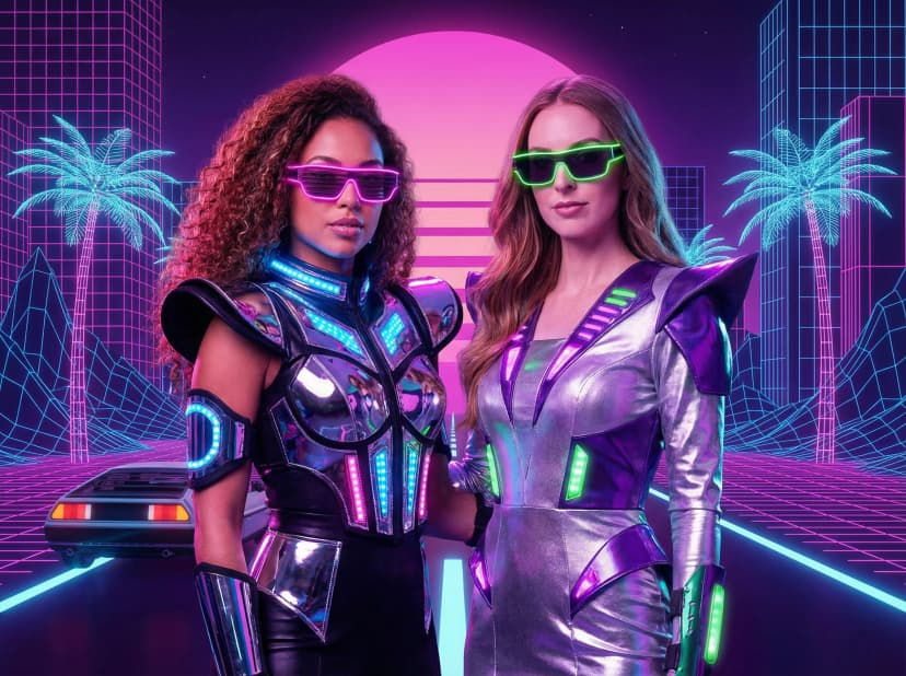 Retro vintage AI photo booth transformation Los Angeles