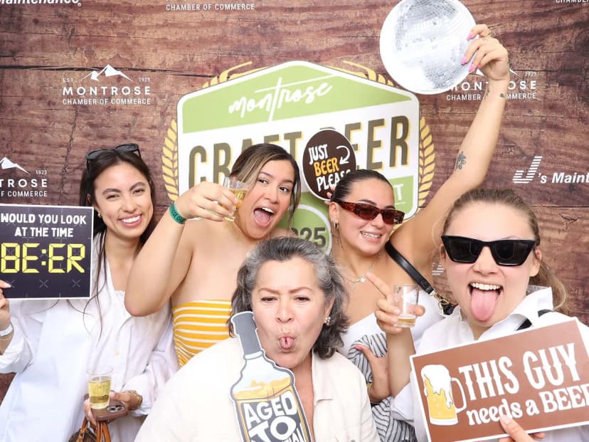 Sponsor-branded photo prints at Montrose Beer Fest near Los Angeles CA