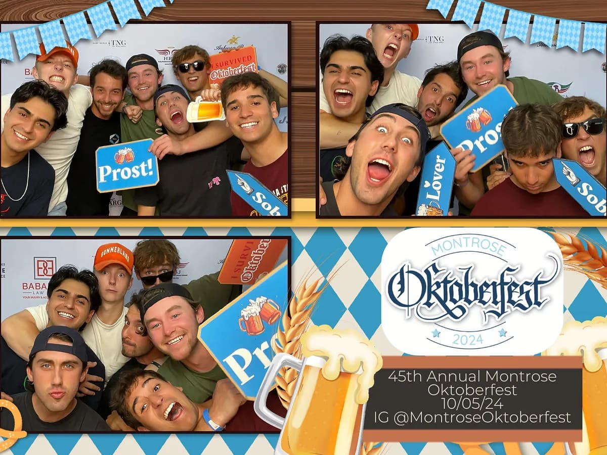 Montrose Oktoberfest photo booth for families and sponsors near Los Angeles by Captured Celebrations