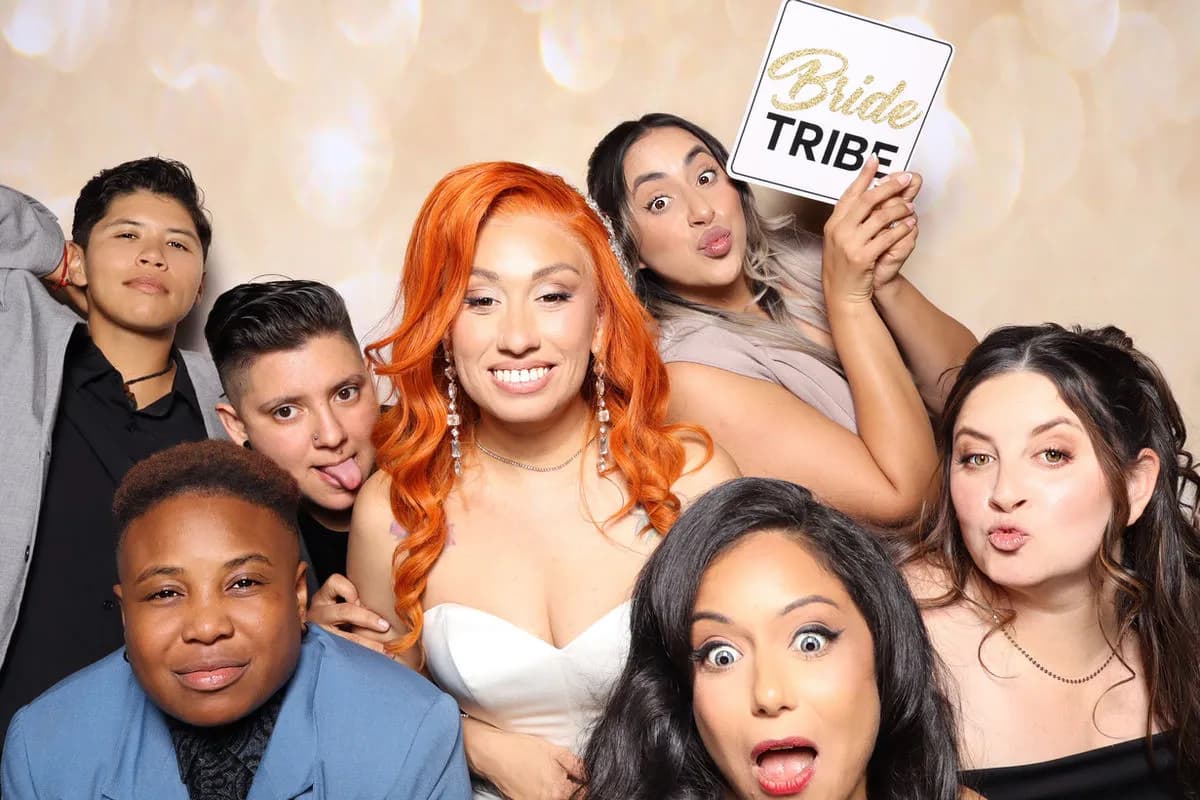 Wedding photo booth and audio guestbook at Hart & Maine Events in Santa Clarita, Los Angeles County