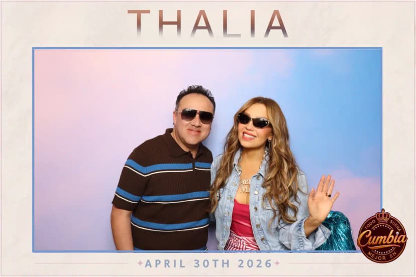 Captured Celebrations crew running photo booth at Thalia meet and greet The Grove LA