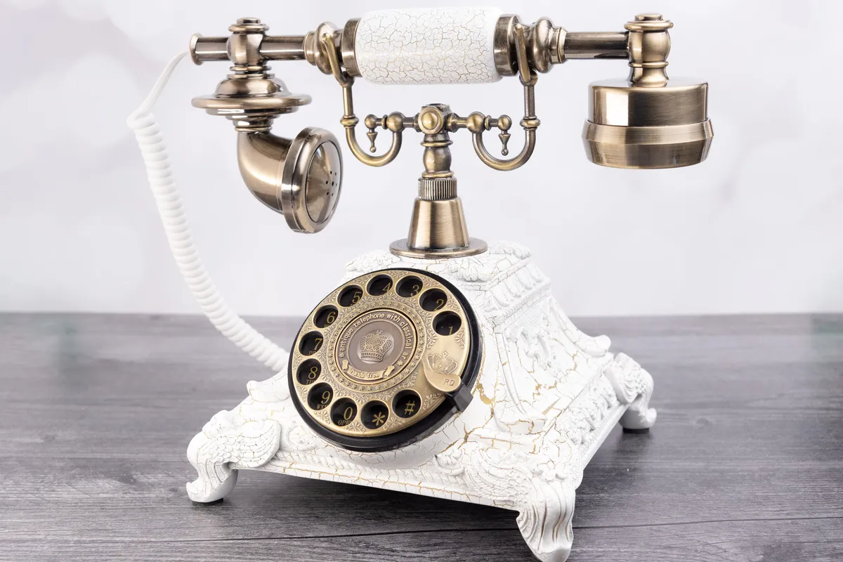 white vintage audio guestbook