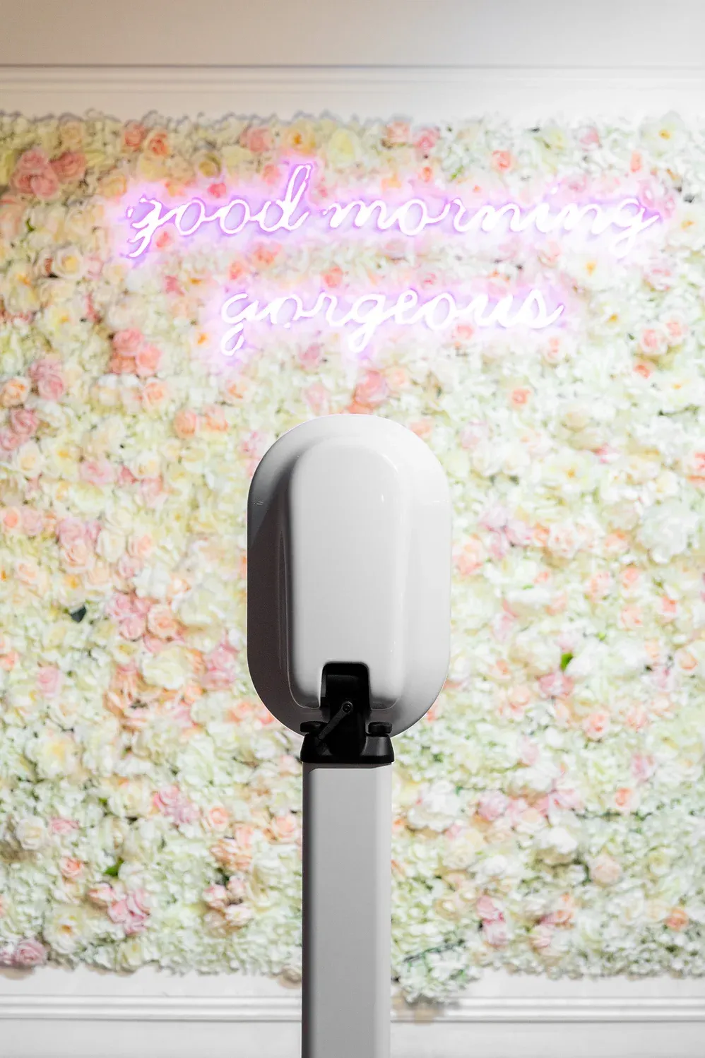 Flower wall and the Photo Booth 