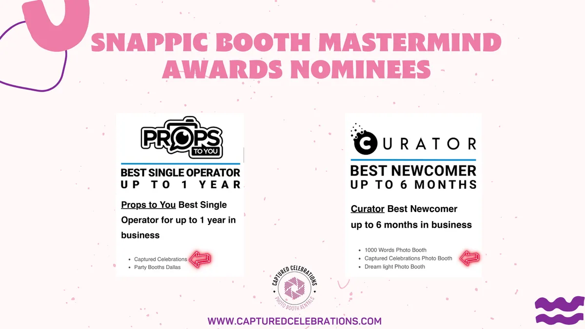 Captured Celebrations: Double Booth Mastermind Nominations — Captured Celebrations photo booth blog, Los Angeles