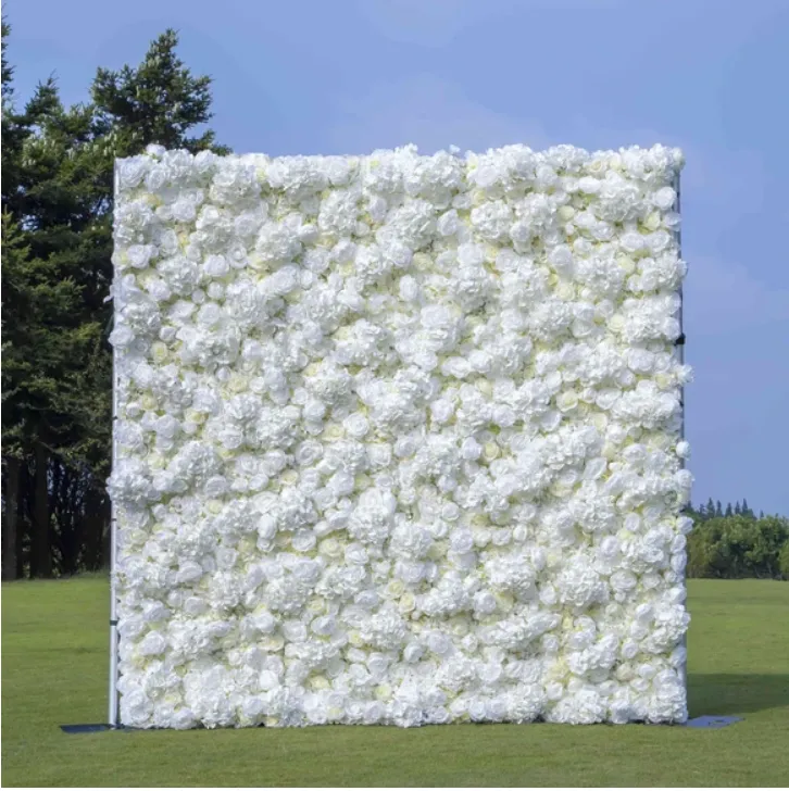 White flower wall backdrop