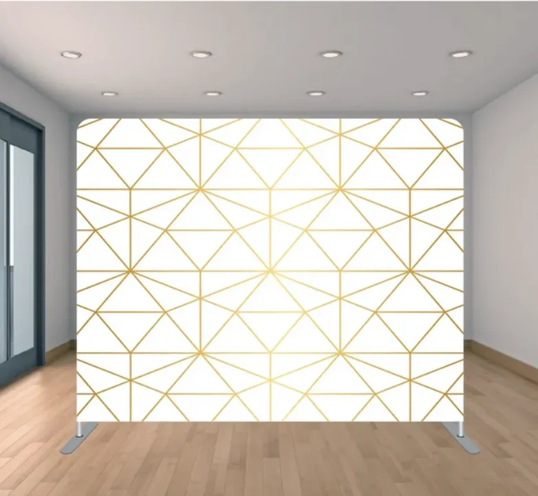 Elegant gold geometric backdrop