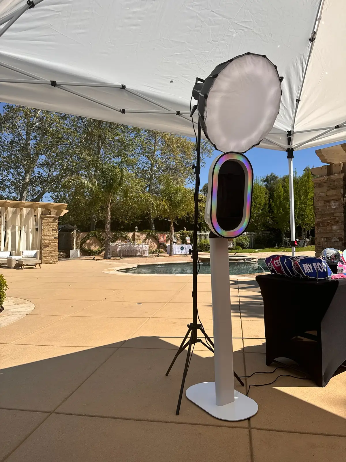 Photo booth rental, outdoor event