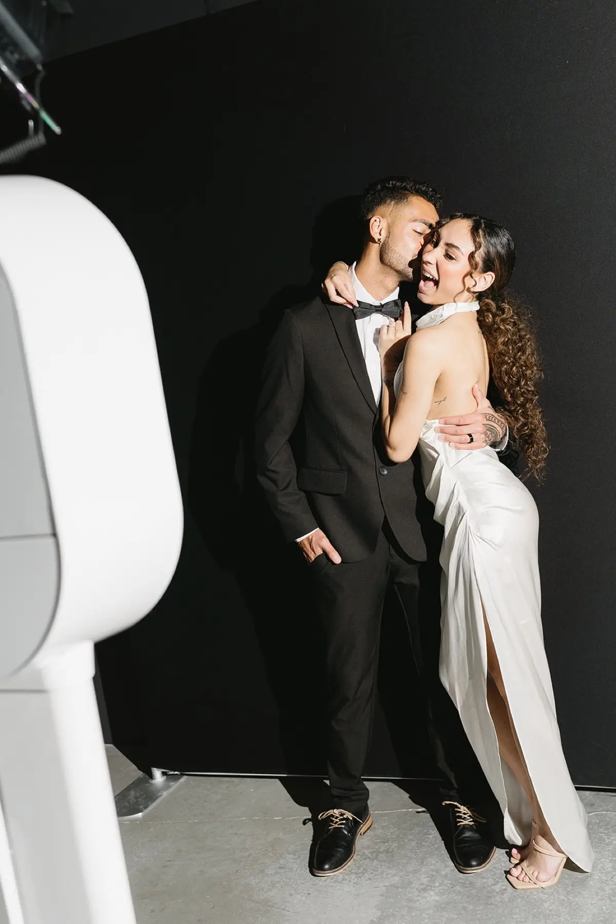 Late night entertainment event photo booth with custom overlays