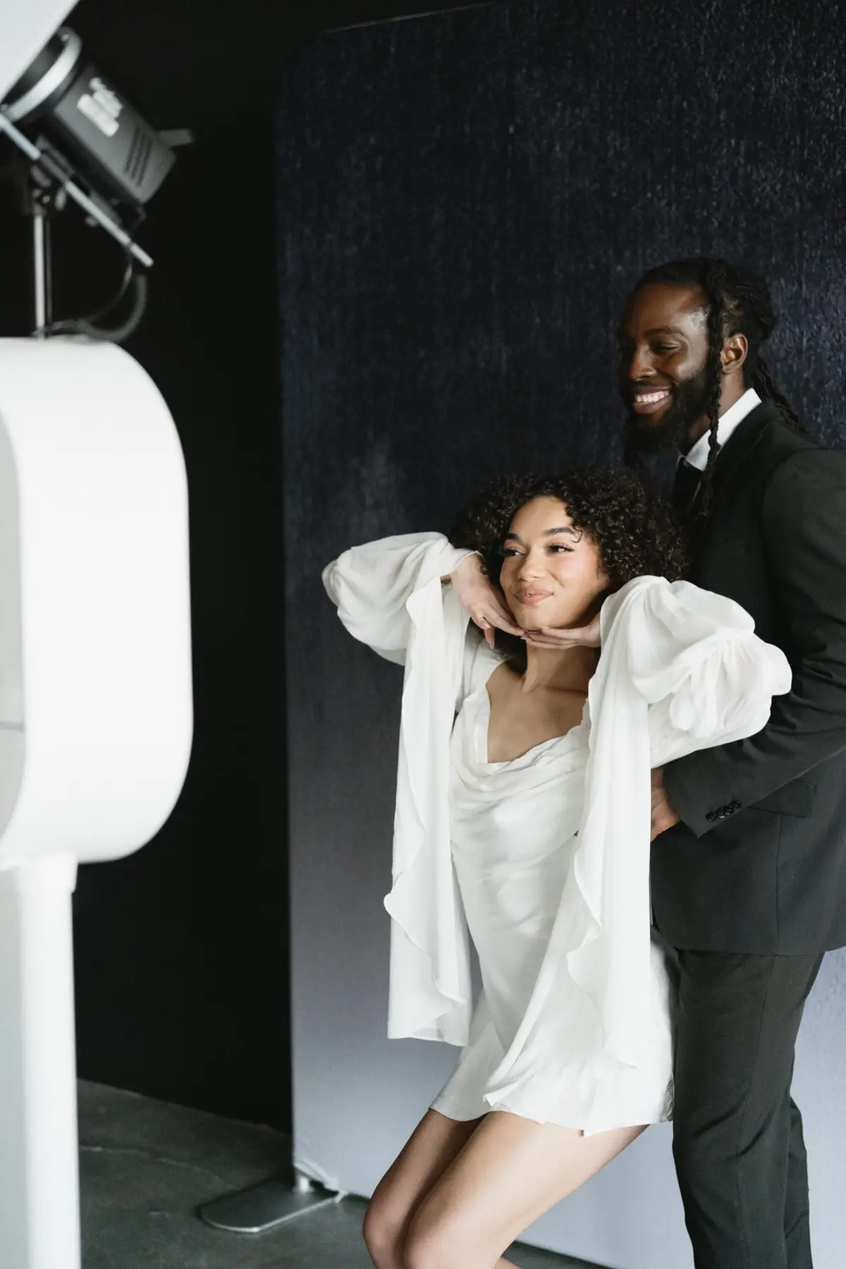 Toast dark photo booth with AI corporate event styling in Los Angeles